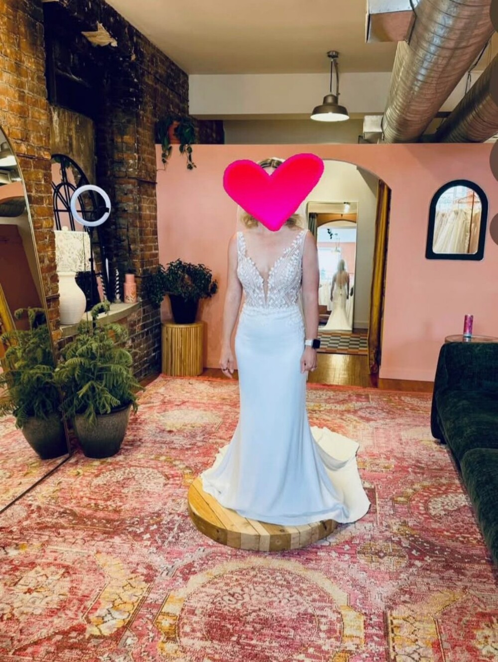 Elegant White Bridal Gown with Beaded Bodice